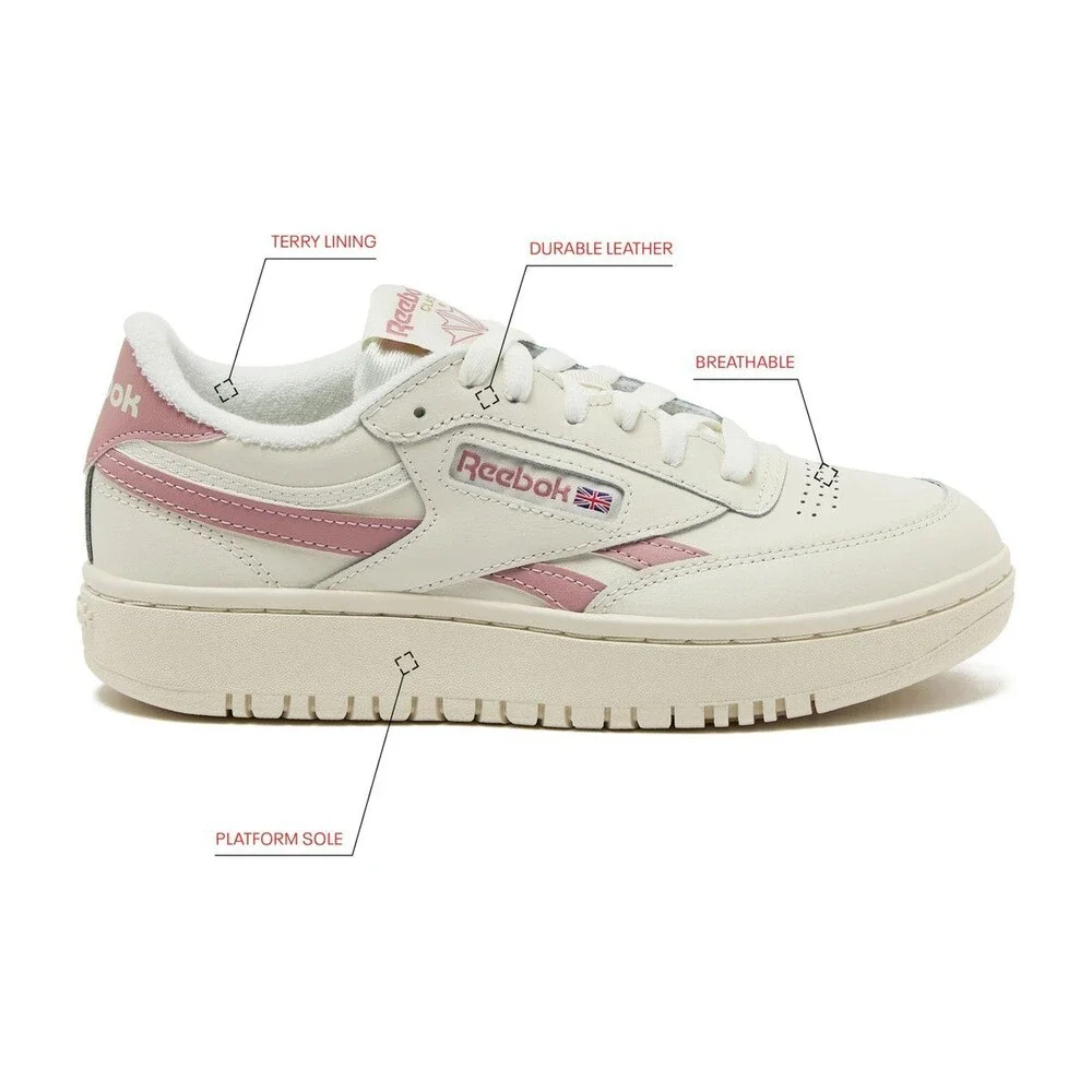 Reebok Women's Club C Double Athletic Chalk/Smokey Rose/Chalk 100008943